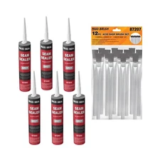 [6 Pack] Maxi-Seal Polyurethane Seam Sealer Automotive - Gray, 10.5oz Tube - ...