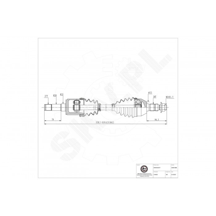Arbre de transmission pour réparer le train de votre Vauxhall Insignia 1.6 CDTi