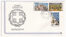 STAMP GREECE  EUROPA   ATHENS   ZANTOPINH  1977 FIRST DAY COVER