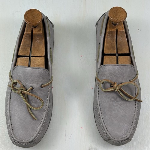 Cole Haan Mens Driving Loafers Shoes Sz 10 Gray Leather Moccasins Boat Deck - Picture 9 of 15