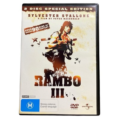Rambo 3 DVD 2 Disc Special Edition Sylvester Stallone Action Movie Region 4 M
