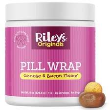 Riley's Pill Wrap for Dogs - Delicious Cheese  Bacon Flavored Pill Paste for