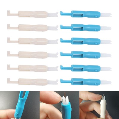 12Pcs Needle Threader Quick Thread Change Safe Durable Multifunctional Needle
