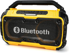 Cordless Bluetooth Speaker Compatible with DeWalt 20V Max Batterty, 80W Portable