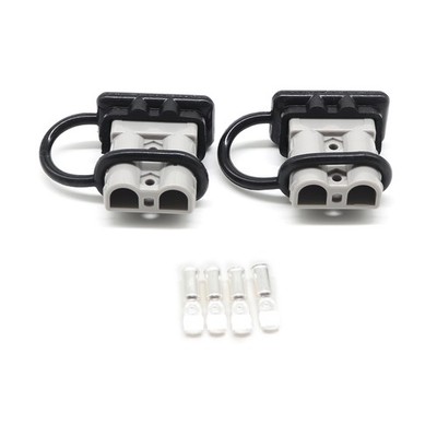 Battery Quick Connect Disconnect 6-12 Gauge Wire Plug Kit, 12-36V DC, 50A, 2 Pck