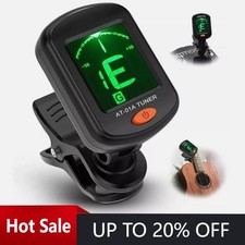 LCD Clip On Chromatic Tuner Acoustic Electric Guitar Bass Ukulele Banjo Violin