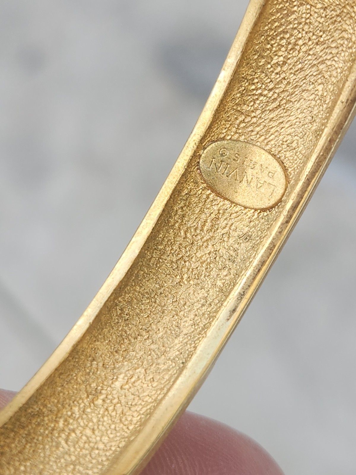 Vintage 1970s 2 Lanvin Paris signed gold And Sllver clamper bracelets And Earrin