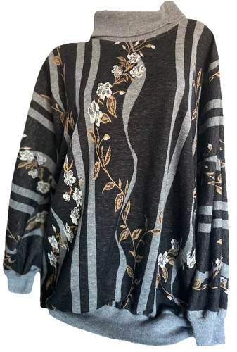 Vintage Just Desserts Sweater Women’s XXL Lagenlook Art to Wear - Picture 2 of 15