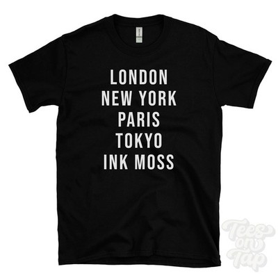 LONDON NEW YORK PARIS TOKYO INK MOSS LUSTIGES T-SHIRT Newton Stewart Schottland
