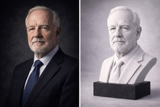 3D Büste nach Foto Abschiedsgeschenk Ruhestand Chef Personalisiert Trophäe