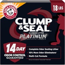 Clump  Seal Platinum Cat Litter Multi-Cat 14-Day Odor Control Rock-Hard Clumps