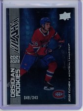 2021-22 UD SPX Black Obsidian Rookies Jesse Ylonen Rookies RC SP #186/349