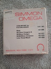 Simmon Omega Lens Mount for B-22 Enlarger, MPN 421-005 421-017 421-019 421-020