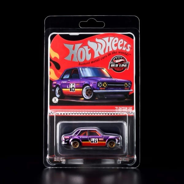 超激レア❣Dallasbrand セットアップ　即完売モデル黒×ピンク 🔥 Hot Wheels RLC Exclusive '71 Datsun 510 Spectraflame Purple