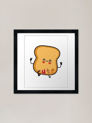 niedliches Brot ein Lächeln gerahmter Kunstdruck gerahmtes Wandbild Poster Leinwanddruck Bild