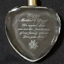 Mom Keychain Engraved Heart Love You Mom Mother  s Day Keepsake Key Chain