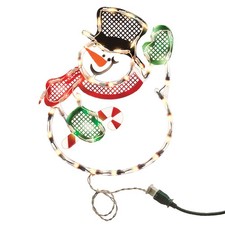 Snowman Window Lights By Holiday Peak