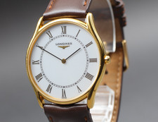 Nuovo orologio da uomo Batt "N MINT" LONGINES Grand Classic L4.617.2 Roman...