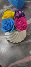 Rose Bouquet with Spiral Vase 3D Printed Colorful Floral Home D cor Gift