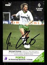 Michael Kutzop Autogrammkarte Werder Bremen 1990-91 Original Sign. # G 52193