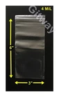 3" x 6" Reclosable Resealable Zipper Top Lock Clear Plastic 3x6" Bags 4 MiL FDA