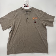 Wrangler Riggs Workwear Pocket Henley Short Sleeve T-Shirt, NWT, XXL, Tan