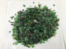 Green And Yellow Tumbled Beach Glass. 41 Pounds. Size 1  Minus