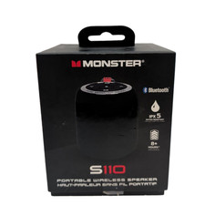 Monster S110 Portable Bluetooth Speaker Wireless Water Resistant Built in Mic