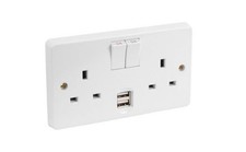 Crabtree Capital 4306/USB/D Twin USB Double Socket 2 x USB 2.1A BOX OF 5