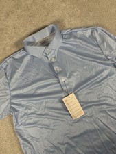 Collars  Co Dress Collar Polo NWT Shirt Mens Large Blue Houndstooth Performance