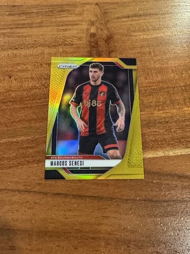 Marcos Senesi 2024-25 Panini Prizm Premier EPL Gold Prizm /10 NRMT+ Argentina
