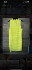 J Crew NWT Yellow Fringe Tiered Lace Sheath Sleeveless Dress size 10 or medium