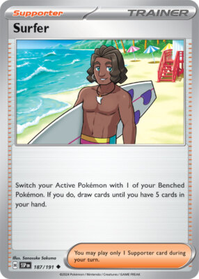 Pokemon Surfer - 187/191 - Uncommon NM-Mint Surging Sparks | eBay