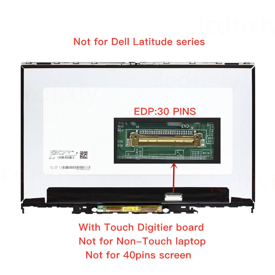 14"FHD For Dell Inspiron 14 5410 7415 2-in-1 P147G P147G001 LCD touch screen  - Image 3 of 4