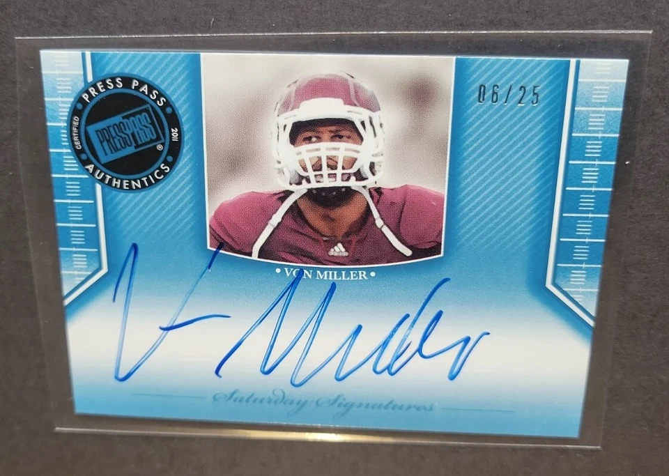 Фон Миллер 2011 Press Pass легенды платиновый суббота подпись RC Auto #6/25 - Изображение 3 из 4