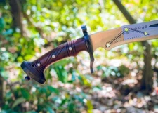 21 Inches Sharpened Survival Custom Machete Knife- 5160 Carbon Steel Blade, Rose