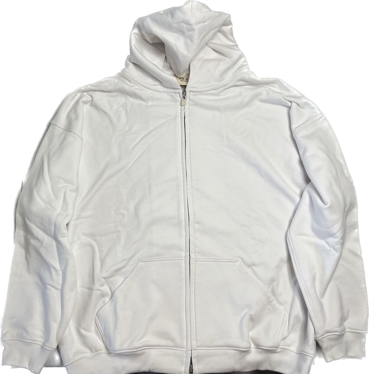 Fear of God Sixth Collection White Full Zip Hoodie Medium Fear of God Sixth Collection White Full Zip Hoodie Medium