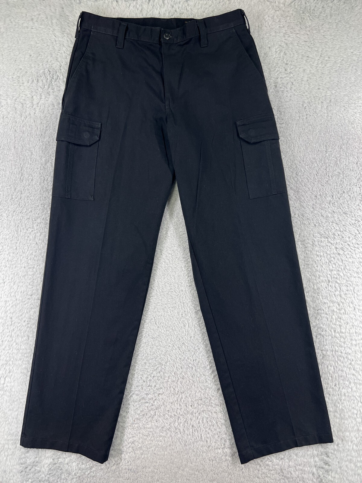 Cintas Pants Mens 33 Black Cargo Uniform Polyester Bl… Gem