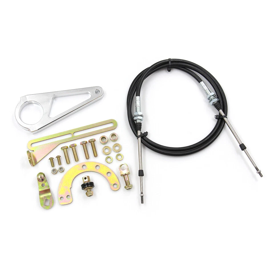 2" Transmission Cable Column Shift Linkage Kit Fit for GM TH350 4L60 4L80E 700R4 - Image 3 of 4