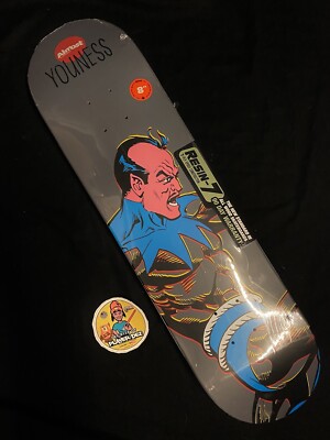 RARE Sinistro Youness Almost DC Comics Skateboard Deck Matte Grey