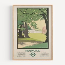 1935 Kenwood Underground _ Tram Margaret Calkin James Retro Vintage Train Poster