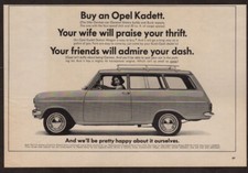 1964 OPEL Kadett Station Wagon Vintage Original Print AD | GM built Buick import
