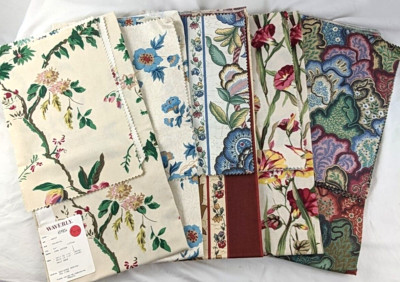 Lot Of Vintage Floral Waverly Samples & Swatches Fabric Quilt Various Collection