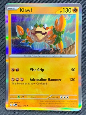 klawf pokemon card value Klawf 122/198 Holo Rare Scarlet & Violet Pokemon Card 2023