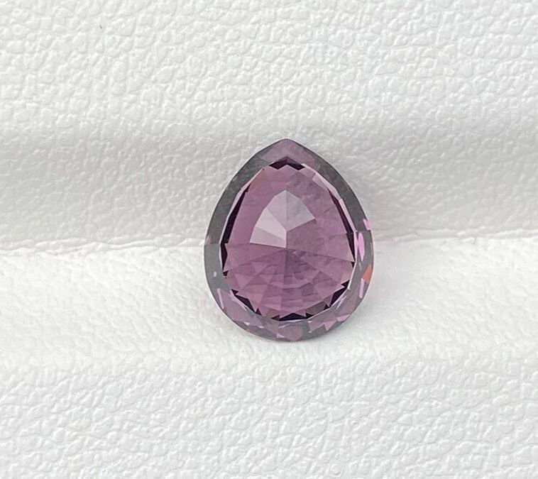 Natural Purple Spinel 2.10 Cts VVS Sri Lanka Pear Cut Loose Gemstone - Image 4 of 4