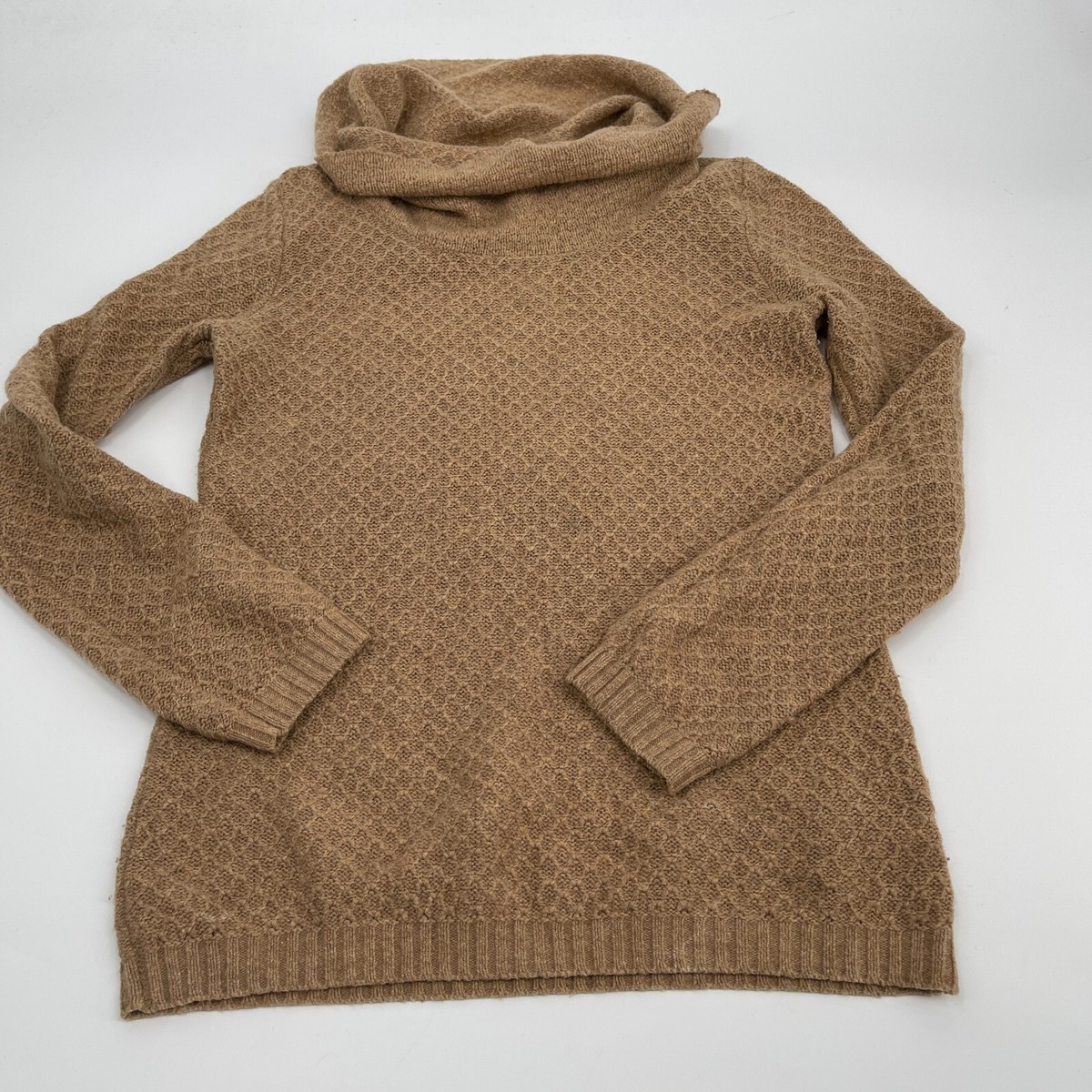 Knitted Sweater Womens Camel Colored Turtleneck Sweater Merona