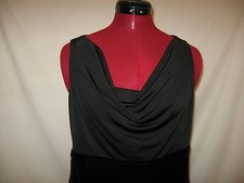 Motherhood Maternity Dress Sz Med Black Sleeveless Evening Velour Cocktail Party