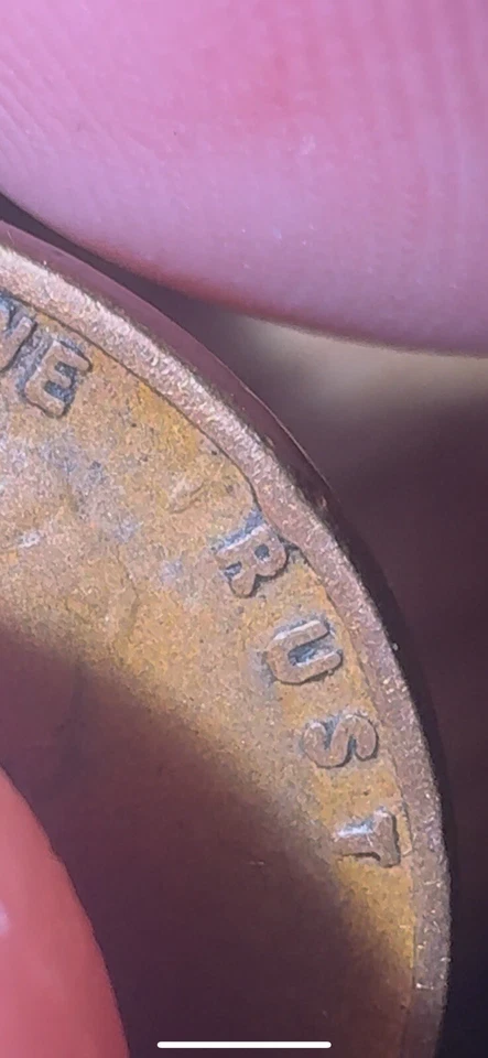 1924 WHEAT PENNY, ERROR CENT. T MISSING IN TRUST. “IN GOD WE RUST”. NO MINT - Image 4 of 4