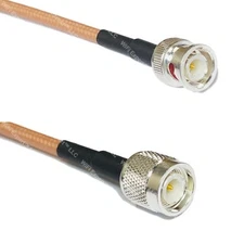 RG400 Silver BNC MALE to TNC MALE Coax RF Cable USA Lot