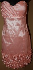 Romeo & Juliet Couture Pink Ruffled Bottom Dress Sleeveless M Evening